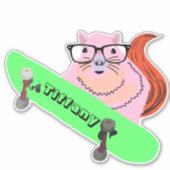 Naughty Squirrel #149 Meisjesnaam Sticker (Voorkant)