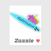 Naughty Squirrel #151 Surfing Sticker (Vel)