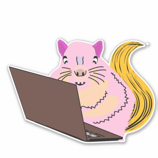 Naughty Squirrel #165 Sticker (Voorkant)