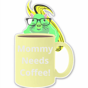 Naughty Squirrel #167 Koffiebeker Sticker