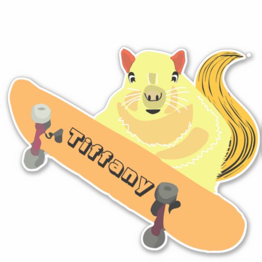 Naughty Squirrel #169 Meisjesnaam Sticker (Voorkant)