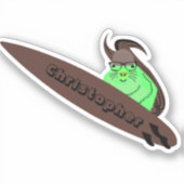 Naughty Squirrel #178 Surfing Sticker (Voorkant)