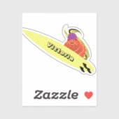 Naughty Squirrel #1829 Surfing Sticker (Vel)