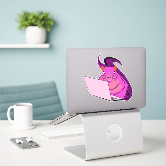 Naughty Squirrel #190 Sticker (Laptop op bureau)