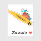 Naughty Squirrel #1970 Surfing Sticker (Vel)