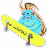 Naughty Squirrel #199 Skateboarden Sticker (Voorkant)