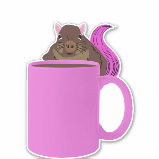 Naughty Squirrel #202 Sticker (Voorkant)