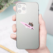 Naughty Squirrel #2095 Surfing Sticker (Telefoon)