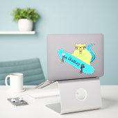 Naughty Squirrel #215 Hailey Skateboarding Sticker (Laptop op bureau)
