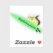 Naughty Squirrel #219 Surfing Sticker (Vel)