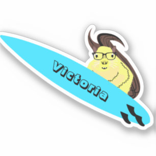 Naughty Squirrel #2217 Surfing Sticker