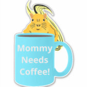 Naughty Squirrel #222 Koffiebeker Sticker (Voorkant)