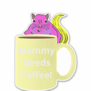 Naughty Squirrel #234 Koffiebeker Sticker