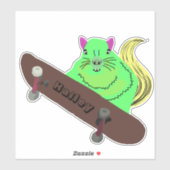 Naughty Squirrel #261 Hailey Skateboarding Sticker (Vel)