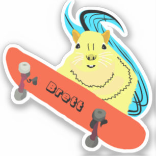Naughty Squirrel #352 Brett Skateboarding Sticker