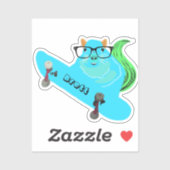 Naughty Squirrel #353 Brett Skateboarding Sticker (Vel)