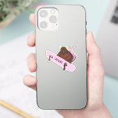 Naughty Squirrel #412 Brett Skateboarding Sticker (Telefoon)