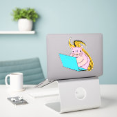 Naughty Squirrel #4 Sticker (Laptop op bureau)
