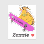 Naughty Squirrel #502 Brett Skateboarding Sticker (Vel)