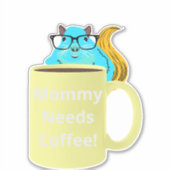 Naughty Squirrel #529 Coffee Cup Sticker (Voorkant)