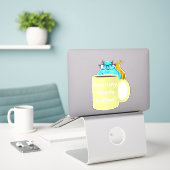 Naughty Squirrel #529 Coffee Cup Sticker (Laptop op bureau)