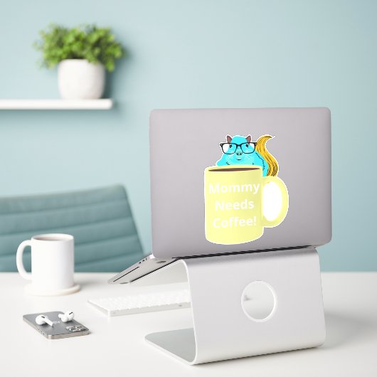 Naughty Squirrel #529 Coffee Cup Sticker (Laptop op bureau)