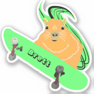 Naughty Squirrel #533 Brett Skateboarding Sticker