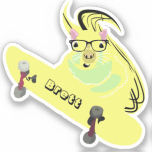 Naughty Squirrel #563 Brett Skateboarding Sticker