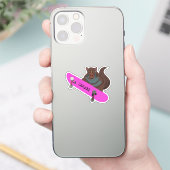Naughty Squirrel #622 Brett Skateboarden Sticker (Telefoon)