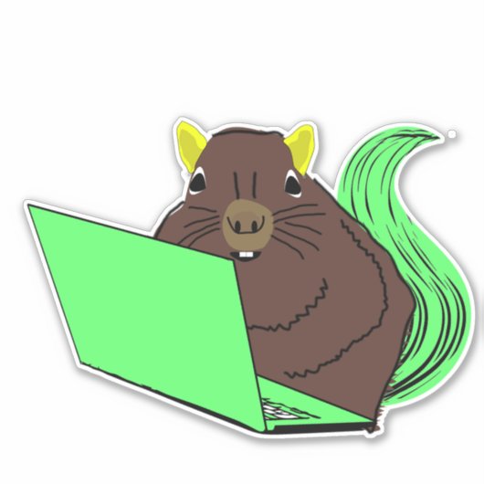 Naughty Squirrel #64 Sticker (Voorkant)
