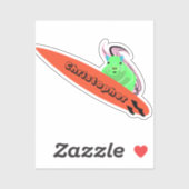 Naughty Squirrel #652 Surfing Sticker (Vel)