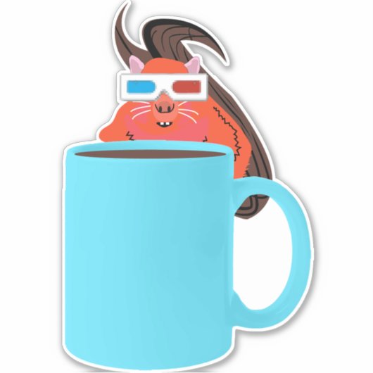 Naughty Squirrel #711 Sticker (Voorkant)