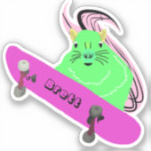 Naughty Squirrel #763 Brett Skateboarden Sticker (Voorkant)