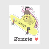 Naughty Squirrel #767 Brett Skateboarden Sticker (Vel)