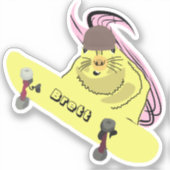 Naughty Squirrel #767 Brett Skateboarden Sticker (Voorkant)