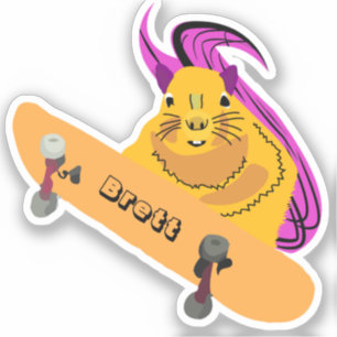 Naughty Squirrel #774 Brett Skateboarden Sticker