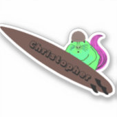 Naughty Squirrel #816 Surfing Sticker (Voorkant)