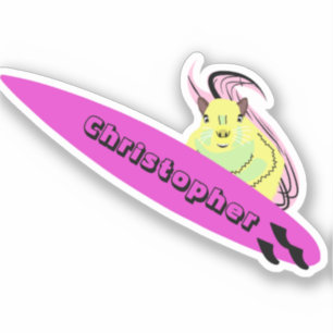 Naughty Squirrel #846 Surfing Sticker