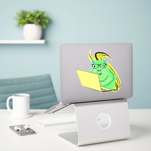 Naughty Squirrel #84 Sticker (Laptop op bureau)