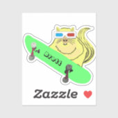 Naughty Squirrel #858 Brett Skateboarden Sticker (Vel)