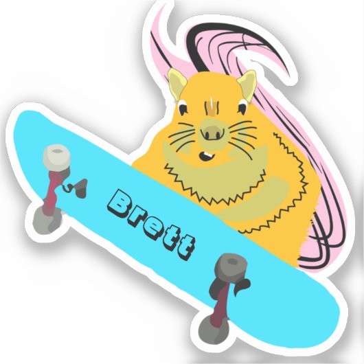 Naughty Squirrel #900 Brett Skateboarden Sticker (Voorkant)