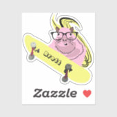 Naughty Squirrel #923 Brett Skateboarden Sticker (Vel)