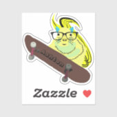 Naughty Squirrel #962 Schaats Aangepaste naam Sticker (Vel)