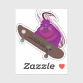 Naughty Squirrel #979 Schaats Aangepaste naam Sticker (Vel)