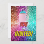 Naughty Squirrel Café Anniversaire Invitation de f (Dos)