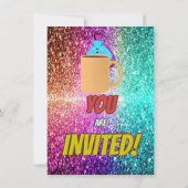 Naughty Squirrel Café Anniversaire Invitation de f (Dos)