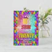 Naughty Squirrel Café Anniversaire Invitation de f (Debout devant)