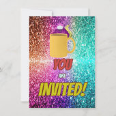 Naughty Squirrel Café Anniversaire Invitation de f (Dos)