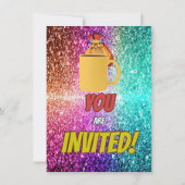 Naughty Squirrel Café Anniversaire Invitation de f (Dos)