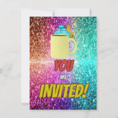 Naughty Squirrel Café Anniversaire Invitation de f (Dos)